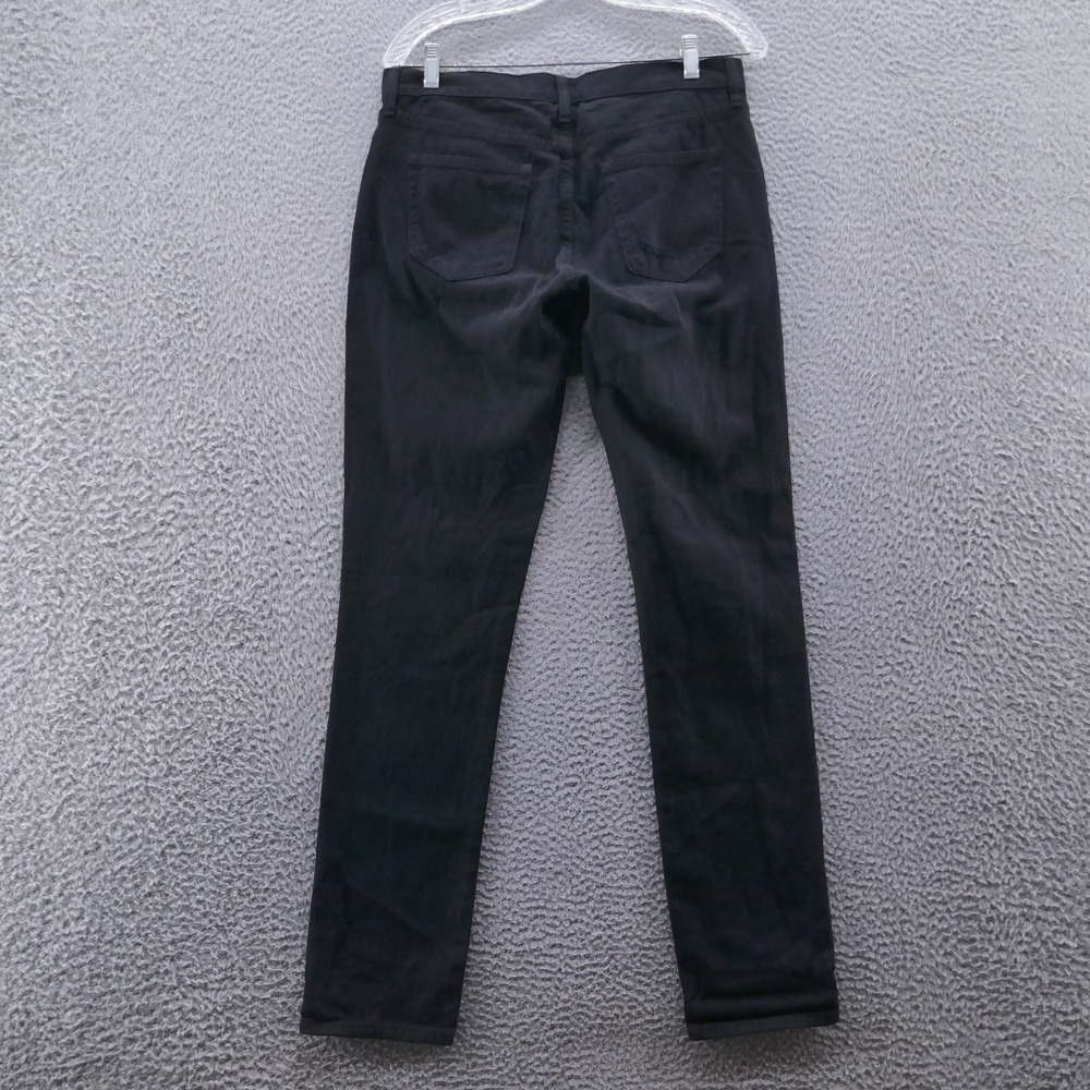 Gap‎ Girlfriend Jeans 28 Tall Black Womens Distressed Ripped Denim NEW - Picture 2 of 16